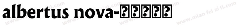 albertus nova字体转换